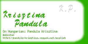 krisztina pandula business card